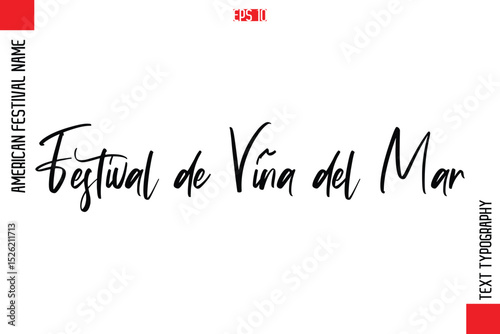 Festival de Viña del Mar    -American Festivals Name Typography Text