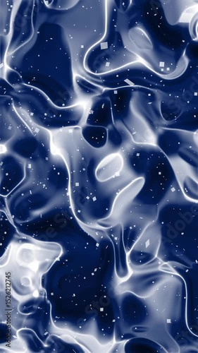 Vertical Mesmerizing blue water with light reflections and sparkling particles creates a calming and ethereal backdrop, perfect for modern designs.