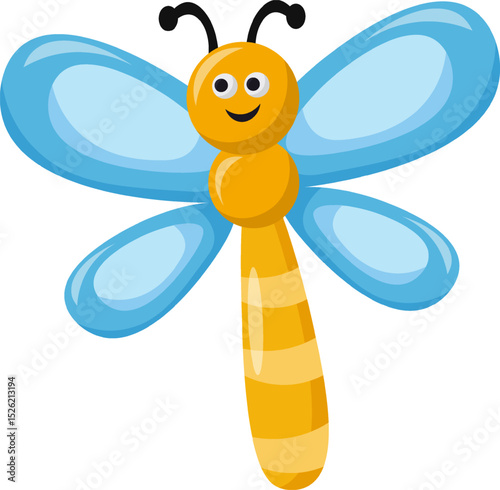 Butterfly spring insect element