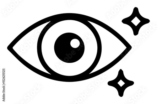 Enchanting Eye Illustration Sparkling Gaze Captivating Visual Element