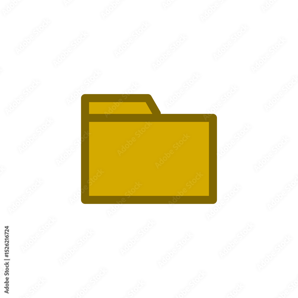 Folder color icon isolated on white background Folder color icon isolated on white background
