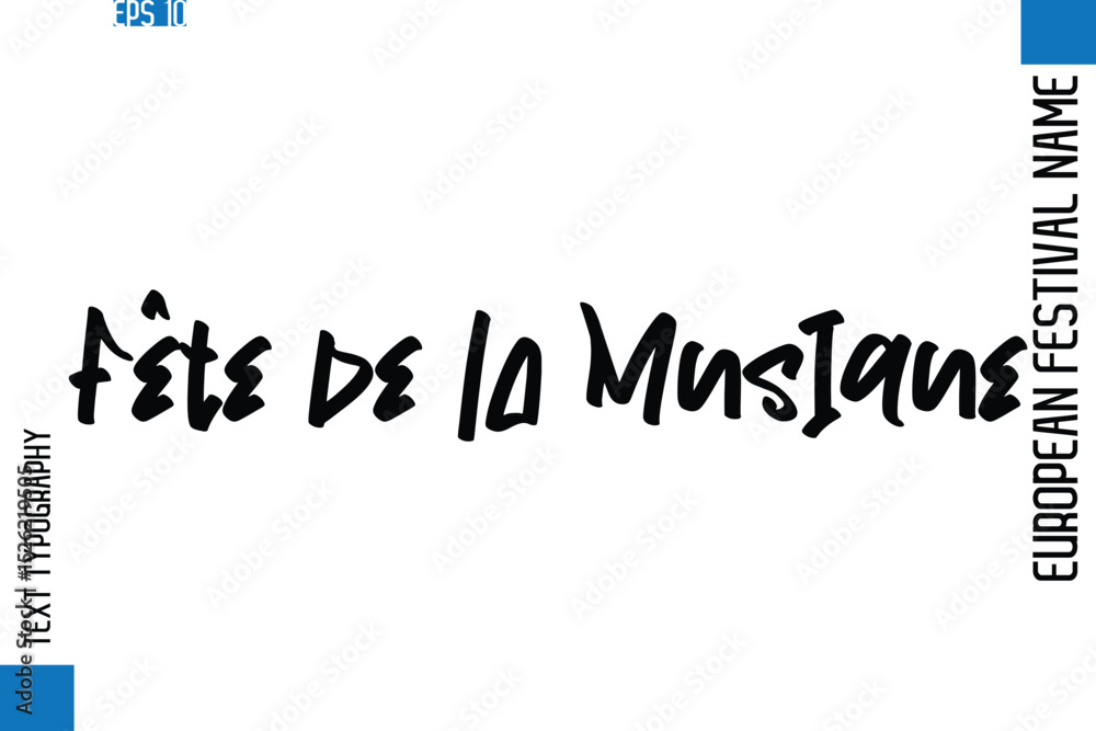 Fête de la Musique   -European Festival Name Modern Stylish Typography Text