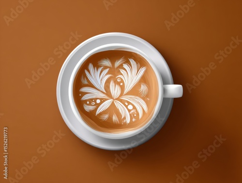 Coffee cup with a flower design on it