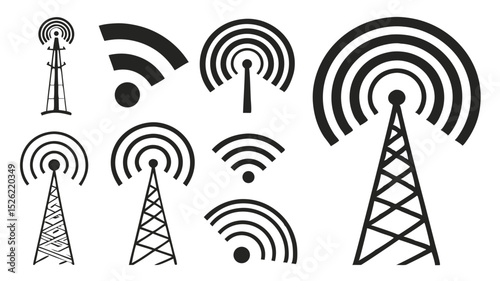 Wireless network icon wifi signal strength indicator design
