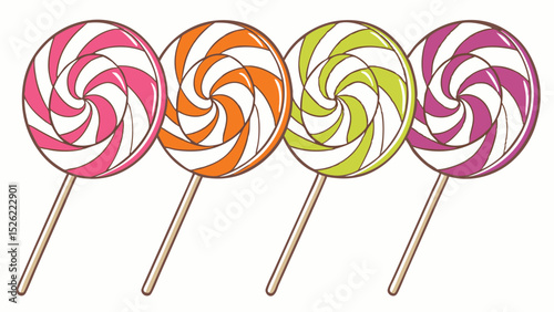 Colorful lollipop sweets vector design