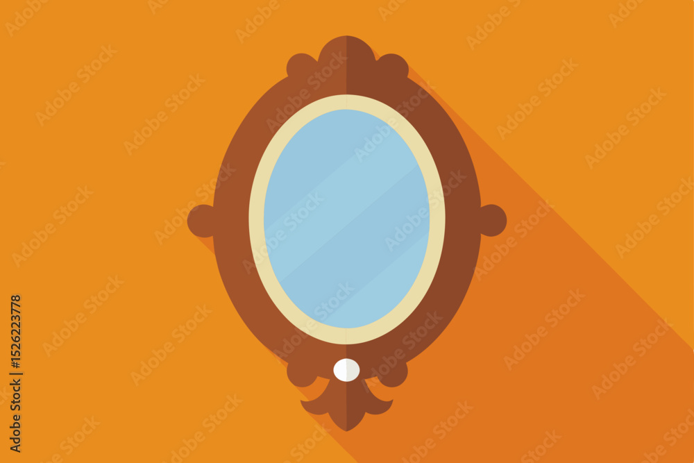 Antique Oval Mirror Elegant Reflection, Vintage Design, Ornate Frame