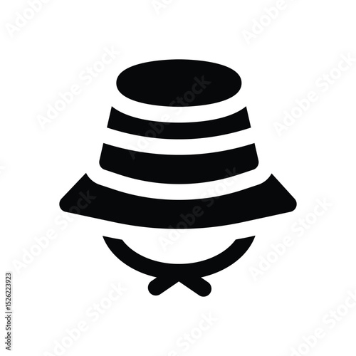 hat glyph icon. Strong and solid vector icon for websites, mobile interfaces, presentations, and visual branding. High quality and easy to edit.