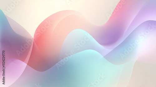 Subtle Pastel Wavy Gradient Abstract Background