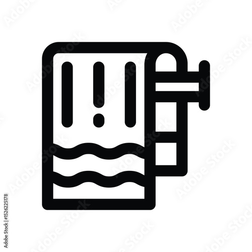 beach towel line icon. Clean and minimalist vector icon for websites, mobile apps, presentations, and logos. Fully scalable and customizable for any project.