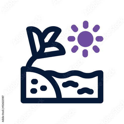 beach duotone icon. Sleek and modern vector icon for websites, mobile apps, marketing materials, and corporate design. Fully scalable and ready to use.