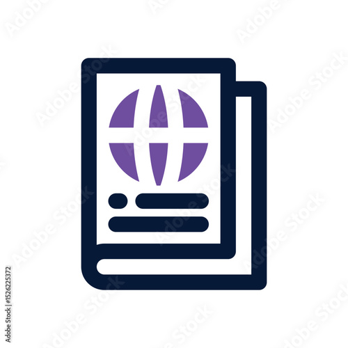 passport duotone icon. Sleek and modern vector icon for websites, mobile apps, marketing materials, and corporate design. Fully scalable and ready to use.