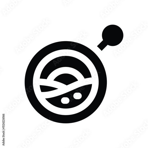 key chain glyph icon. Strong and solid vector icon for websites, mobile interfaces, presentations, and visual branding. High quality and easy to edit.