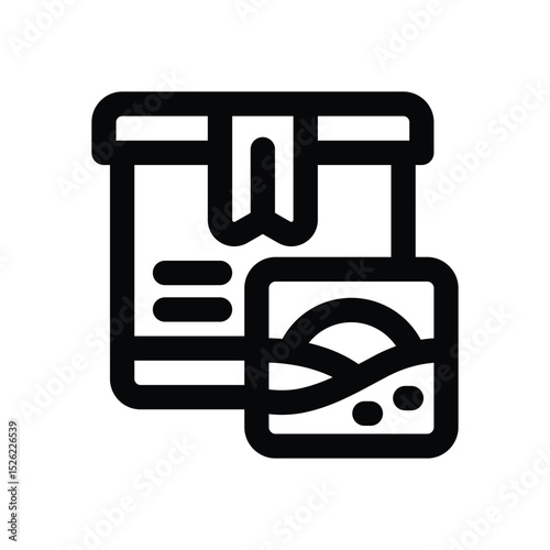box line icon. Clean and minimalist vector icon for websites, mobile apps, presentations, and logos. Fully scalable and customizable for any project.