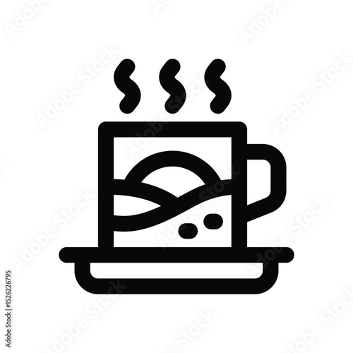 cup line icon. Clean and minimalist vector icon for websites, mobile apps, presentations, and logos. Fully scalable and customizable for any project.