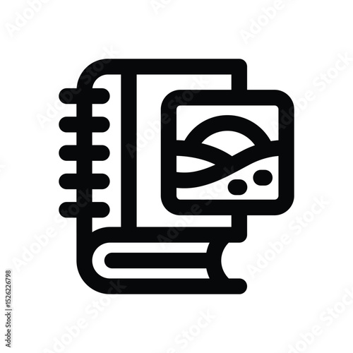 book line icon. Clean and minimalist vector icon for websites, mobile apps, presentations, and logos. Fully scalable and customizable for any project.