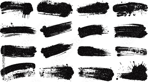 vector brush strokes collection, Ink splatters,grungy painted lines,artistic design elements