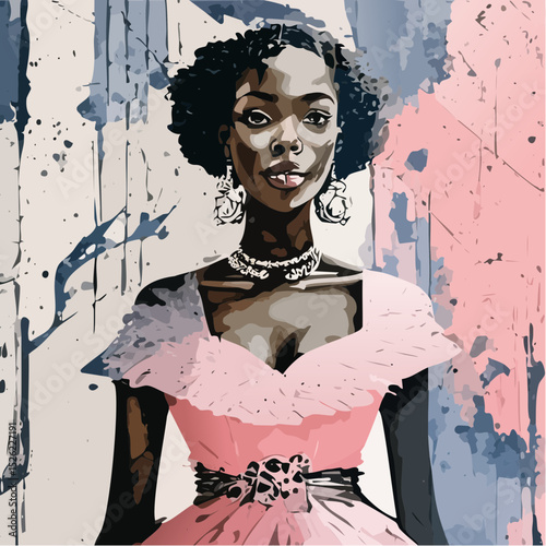 Elegant fashion portrait with a painterly edge.