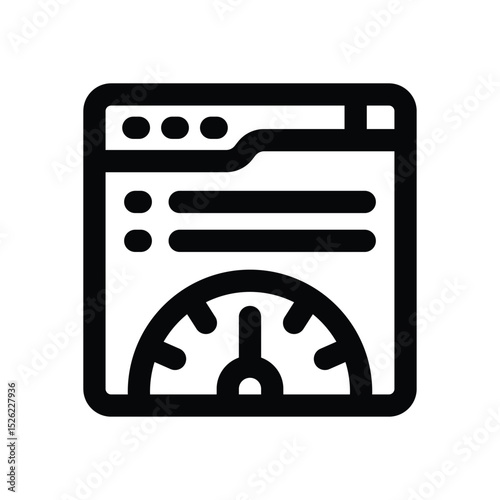 performance line icon. Clean and minimalist vector icon for websites, mobile apps, presentations, and logos. Fully scalable and customizable for any project.