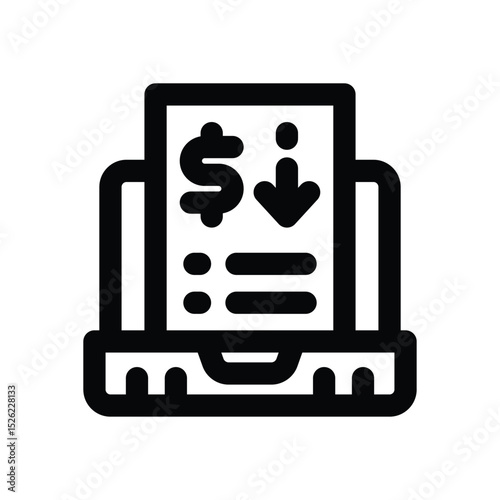 loss line icon. Clean and minimalist vector icon for websites, mobile apps, presentations, and logos. Fully scalable and customizable for any project.