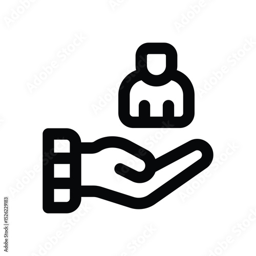 customer line icon. Clean and minimalist vector icon for websites, mobile apps, presentations, and logos. Fully scalable and customizable for any project.