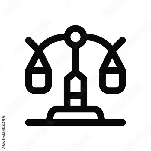 scale line icon. Clean and minimalist vector icon for websites, mobile apps, presentations, and logos. Fully scalable and customizable for any project.