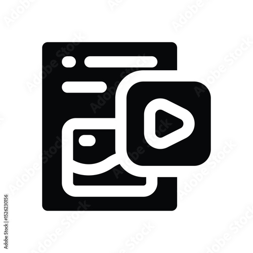 marketing glyph icon. Strong and solid vector icon for websites, mobile interfaces, presentations, and visual branding. High quality and easy to edit.
