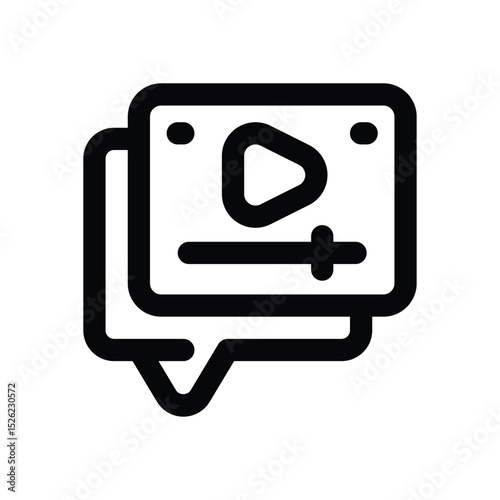 video ads line icon. Clean and minimalist vector icon for websites, mobile apps, presentations, and logos. Fully scalable and customizable for any project.