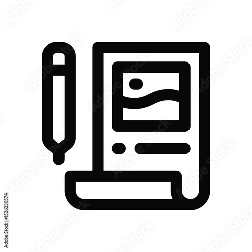 blogging line icon. Clean and minimalist vector icon for websites, mobile apps, presentations, and logos. Fully scalable and customizable for any project.