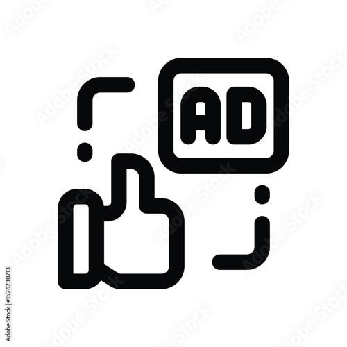 campaign line icon. Clean and minimalist vector icon for websites, mobile apps, presentations, and logos. Fully scalable and customizable for any project.