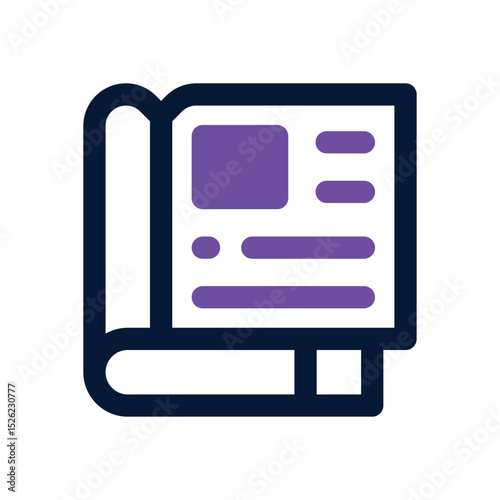 magazine duotone icon. Sleek and modern vector icon for websites, mobile apps, marketing materials, and corporate design. Fully scalable and ready to use.