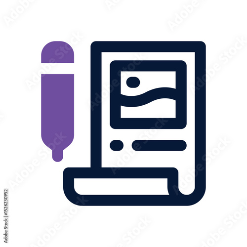 blogging duotone icon. Sleek and modern vector icon for websites, mobile apps, marketing materials, and corporate design. Fully scalable and ready to use.