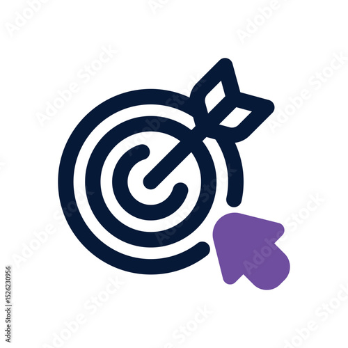 target duotone icon. Sleek and modern vector icon for websites, mobile apps, marketing materials, and corporate design. Fully scalable and ready to use.