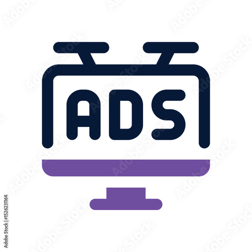 billboard duotone icon. Sleek and modern vector icon for websites, mobile apps, marketing materials, and corporate design. Fully scalable and ready to use.