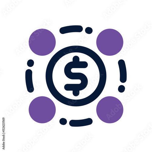 money flow duotone icon. Sleek and modern vector icon for websites, mobile apps, marketing materials, and corporate design. Fully scalable and ready to use.