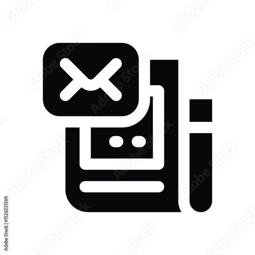 news glyph icon. Strong and solid vector icon for websites, mobile interfaces, presentations, and visual branding. High quality and easy to edit.
