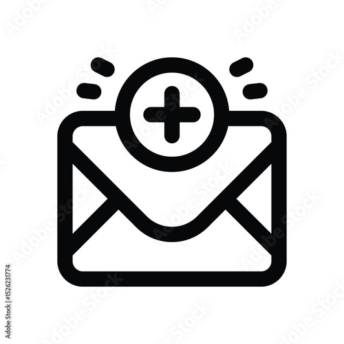 new email line icon. Clean and minimalist vector icon for websites, mobile apps, presentations, and logos. Fully scalable and customizable for any project.
