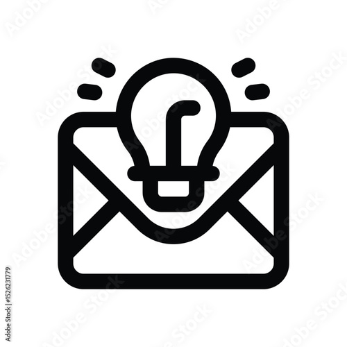 idea line icon. Clean and minimalist vector icon for websites, mobile apps, presentations, and logos. Fully scalable and customizable for any project.