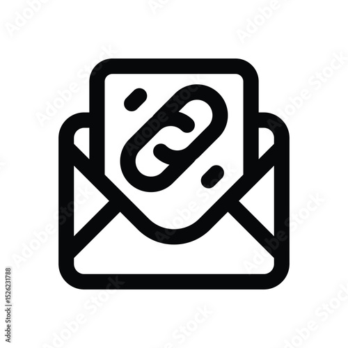 link email line icon. Clean and minimalist vector icon for websites, mobile apps, presentations, and logos. Fully scalable and customizable for any project.