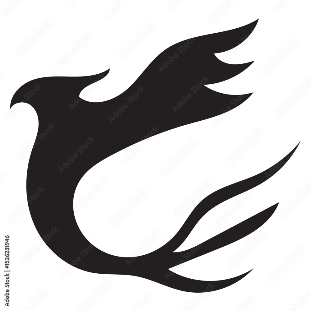 Obraz premium Phoenix Bird Logo Design Set