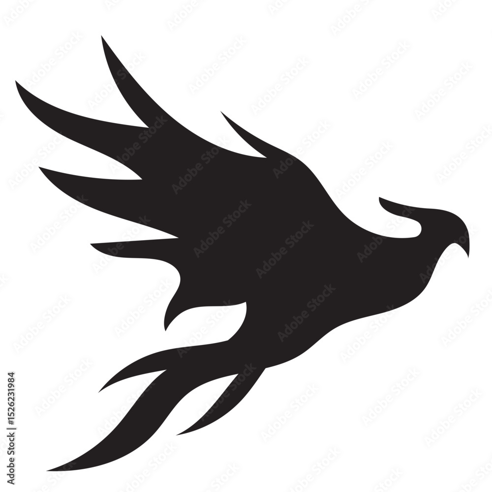 Obraz premium Phoenix Bird Logo Design Set