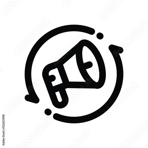 remarketing line icon. Clean and minimalist vector icon for websites, mobile apps, presentations, and logos. Fully scalable and customizable for any project.