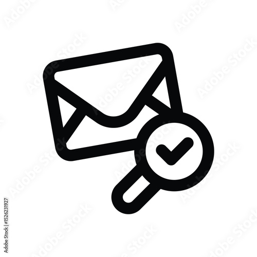 email inspection line icon. Clean and minimalist vector icon for websites, mobile apps, presentations, and logos. Fully scalable and customizable for any project.