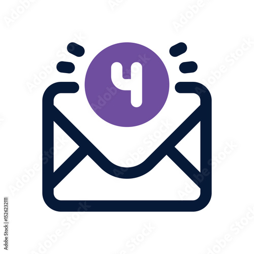 unread email duotone icon. Sleek and modern vector icon for websites, mobile apps, marketing materials, and corporate design. Fully scalable and ready to use.