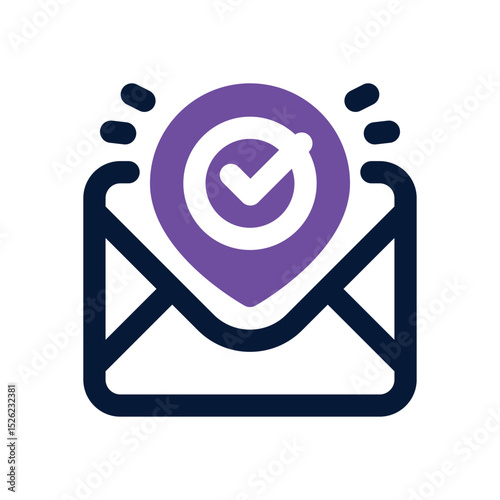 tracking email duotone icon. Sleek and modern vector icon for websites, mobile apps, marketing materials, and corporate design. Fully scalable and ready to use.