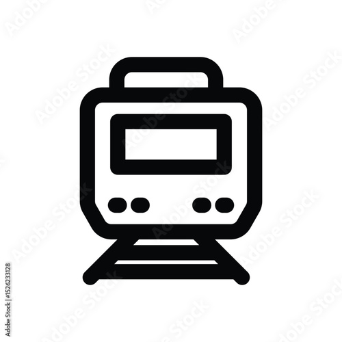 train line icon. Clean and minimalist vector icon for websites, mobile apps, presentations, and logos. Fully scalable and customizable for any project.