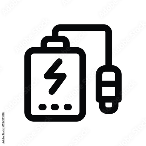powerbank line icon. Clean and minimalist vector icon for websites, mobile apps, presentations, and logos. Fully scalable and customizable for any project.