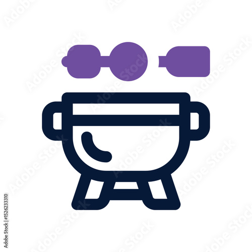 barbecue duotone icon. Sleek and modern vector icon for websites, mobile apps, marketing materials, and corporate design. Fully scalable and ready to use.