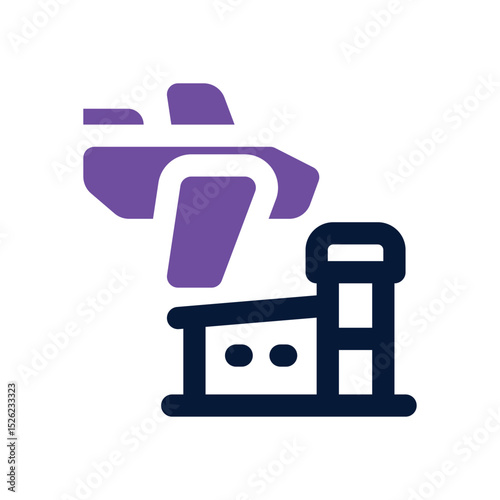 airport duotone icon. Sleek and modern vector icon for websites, mobile apps, marketing materials, and corporate design. Fully scalable and ready to use.