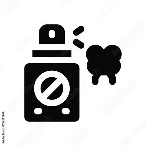 insect repellent glyph icon. Strong and solid vector icon for websites, mobile interfaces, presentations, and visual branding. High quality and easy to edit.