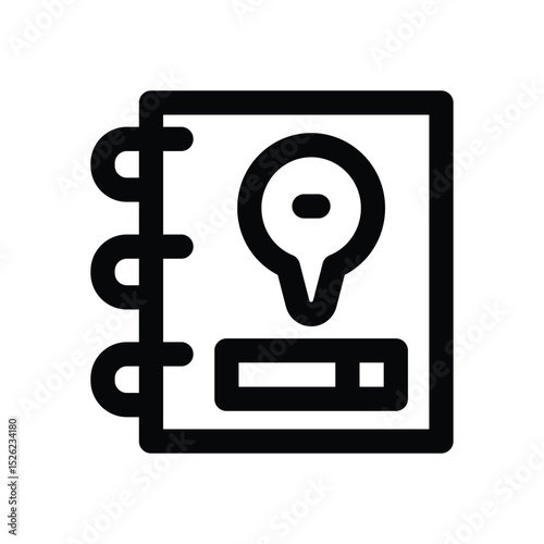 travel guide line icon. Clean and minimalist vector icon for websites, mobile apps, presentations, and logos. Fully scalable and customizable for any project.